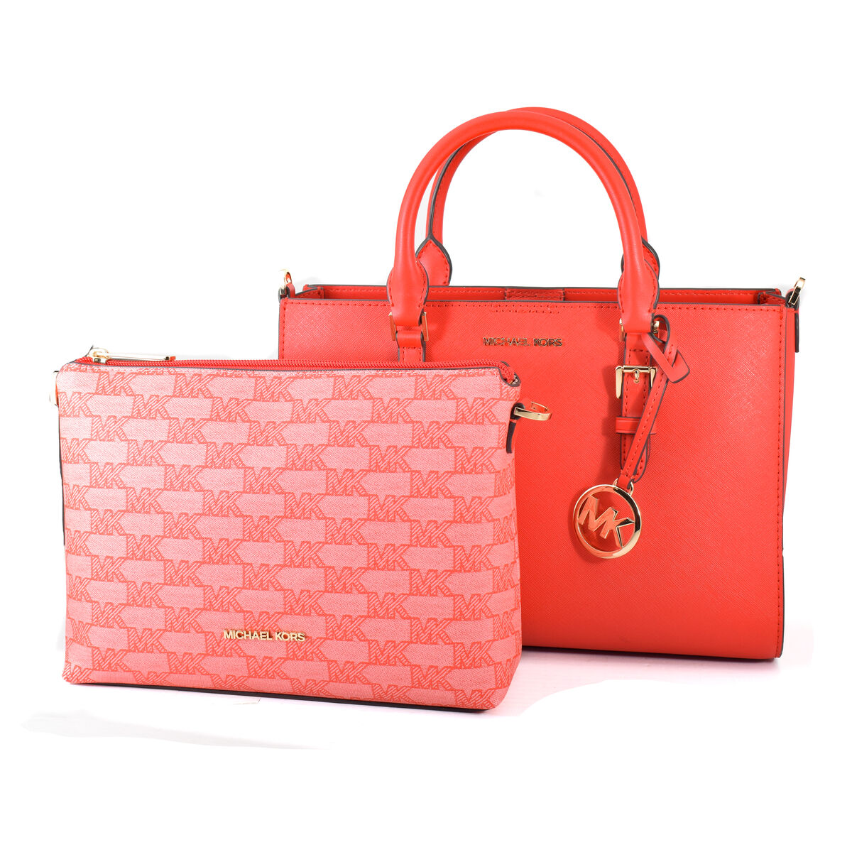 Borsa Donna Michael Kors CHARLOTE Rosso 30 x 20 x 12 cm-0