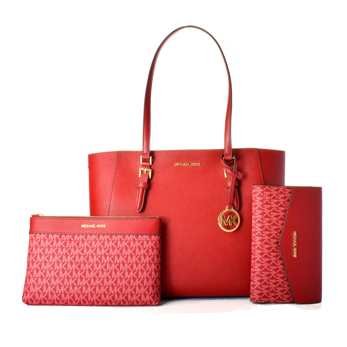 Borsa Donna Michael Kors CHARLOTTE Rosso 34 x 27 x 11 cm-0