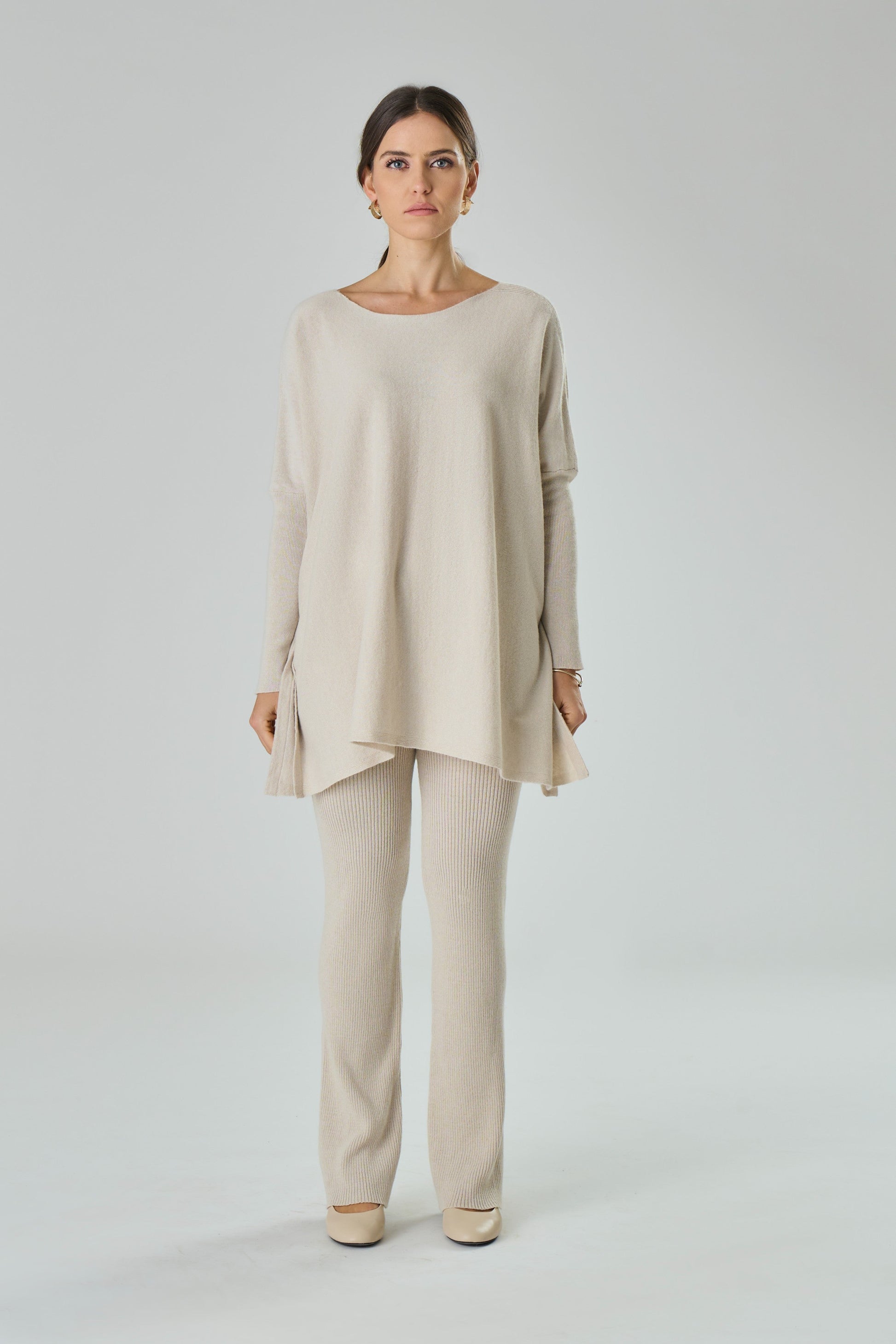 Cashmere blend oversized crewneck - Alyssa 