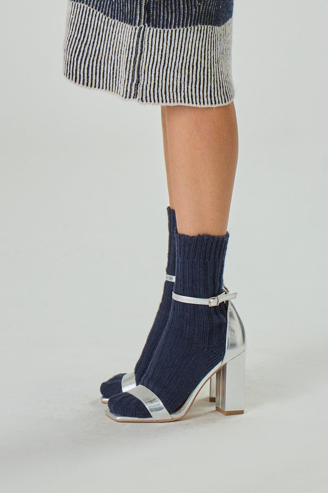 Ribbed socks in merino wool blend - Sveva