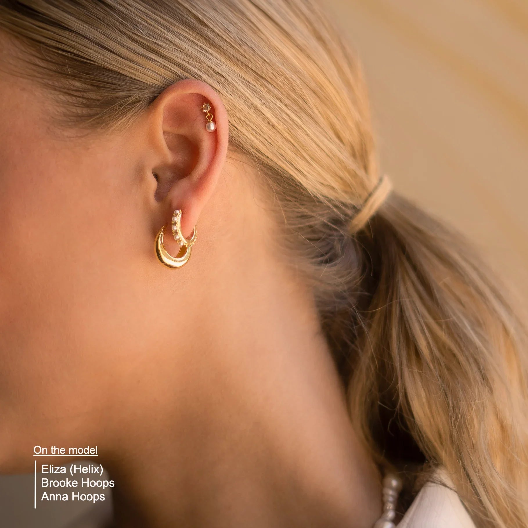 BROOKE PEARL HOOPS EARRINGS