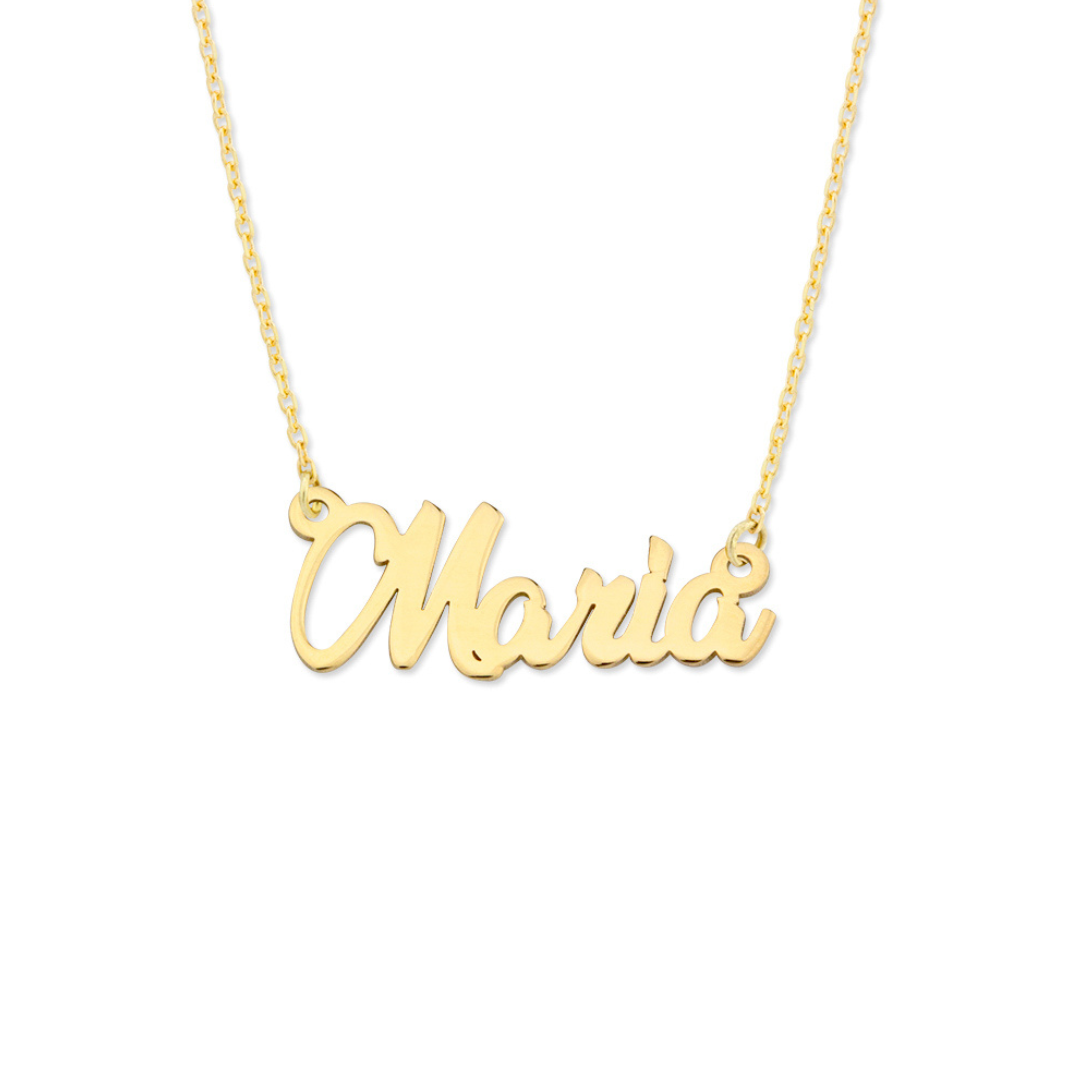 NATURA name necklace 750 yellow gold-0