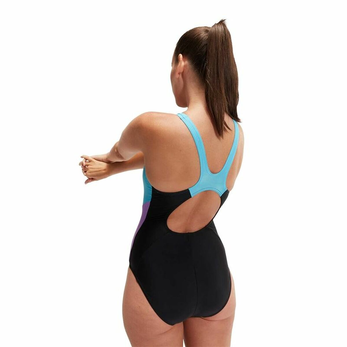 Costume da Bagno Donna Speedo Colourblock Splice Nero-1