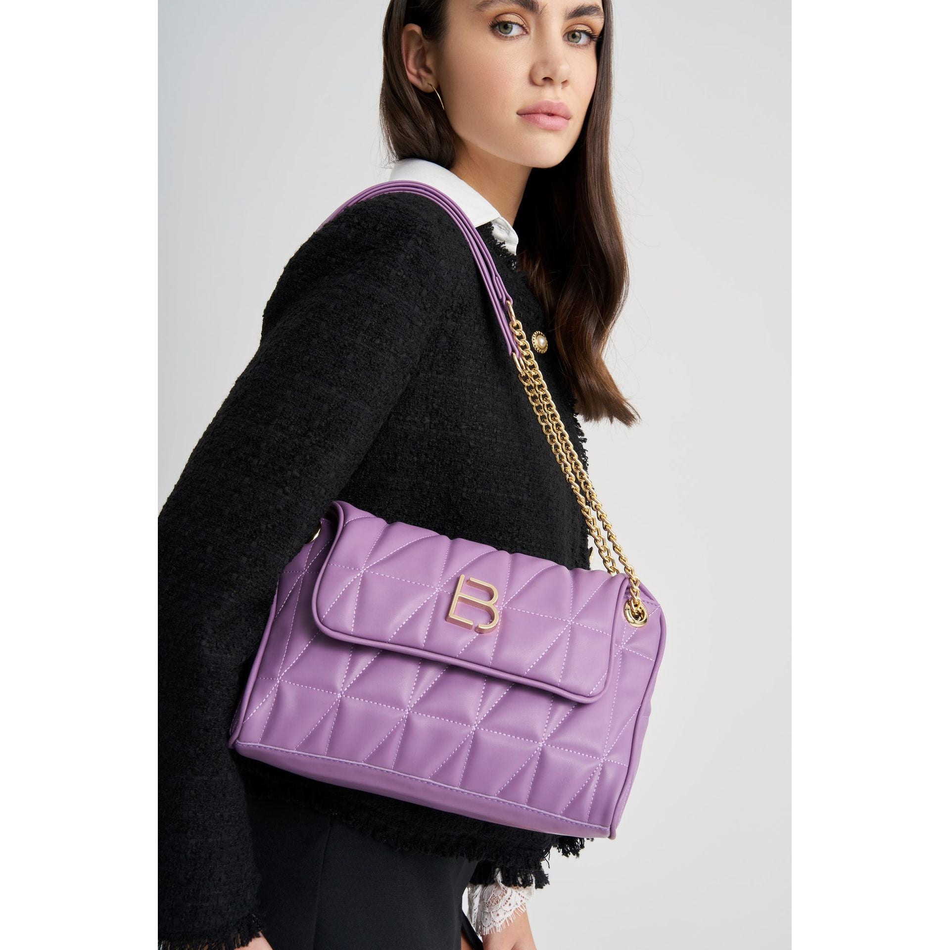 Lucky Bees Shoulder Bags Purple LB64