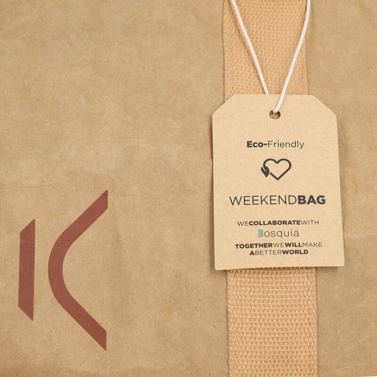 KSIX WeekendBag Brown Eco-friendly Kraft Paper Travel Bag