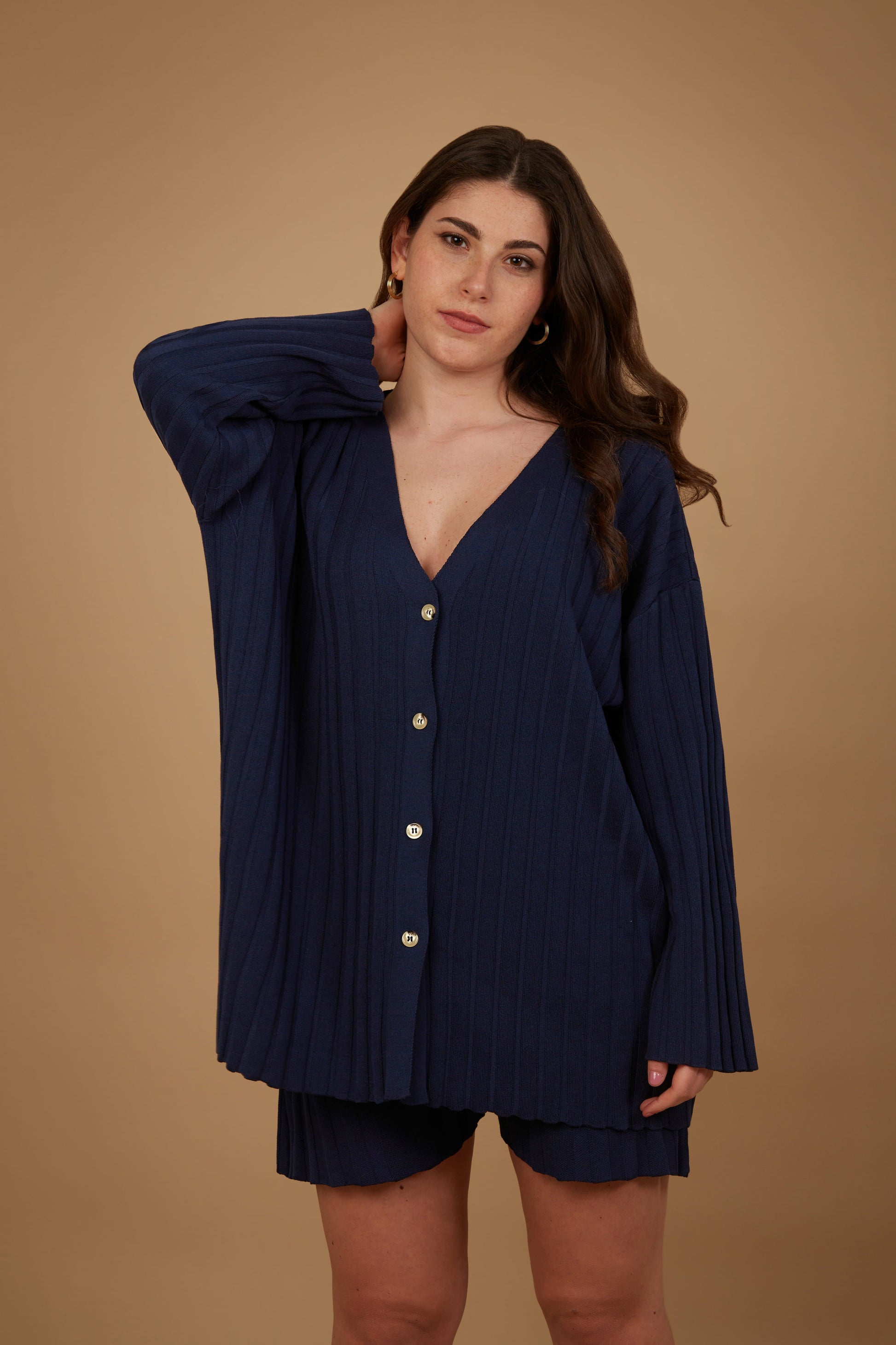 The Ophra Cardigan - Royal Blue Oeko-Tex Standard 100