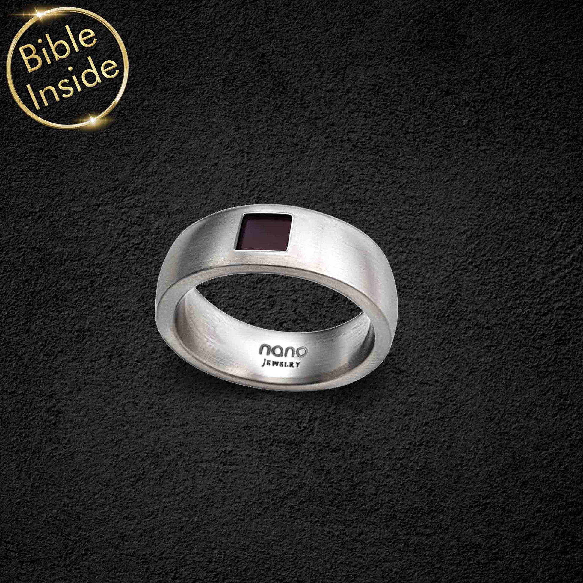 Religious Ring with Nano Bible - Pure Band Ring-5