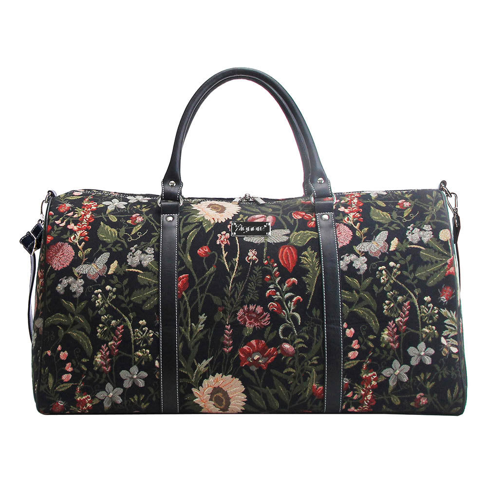 Morning Garden Black - Travel Duffel Bag