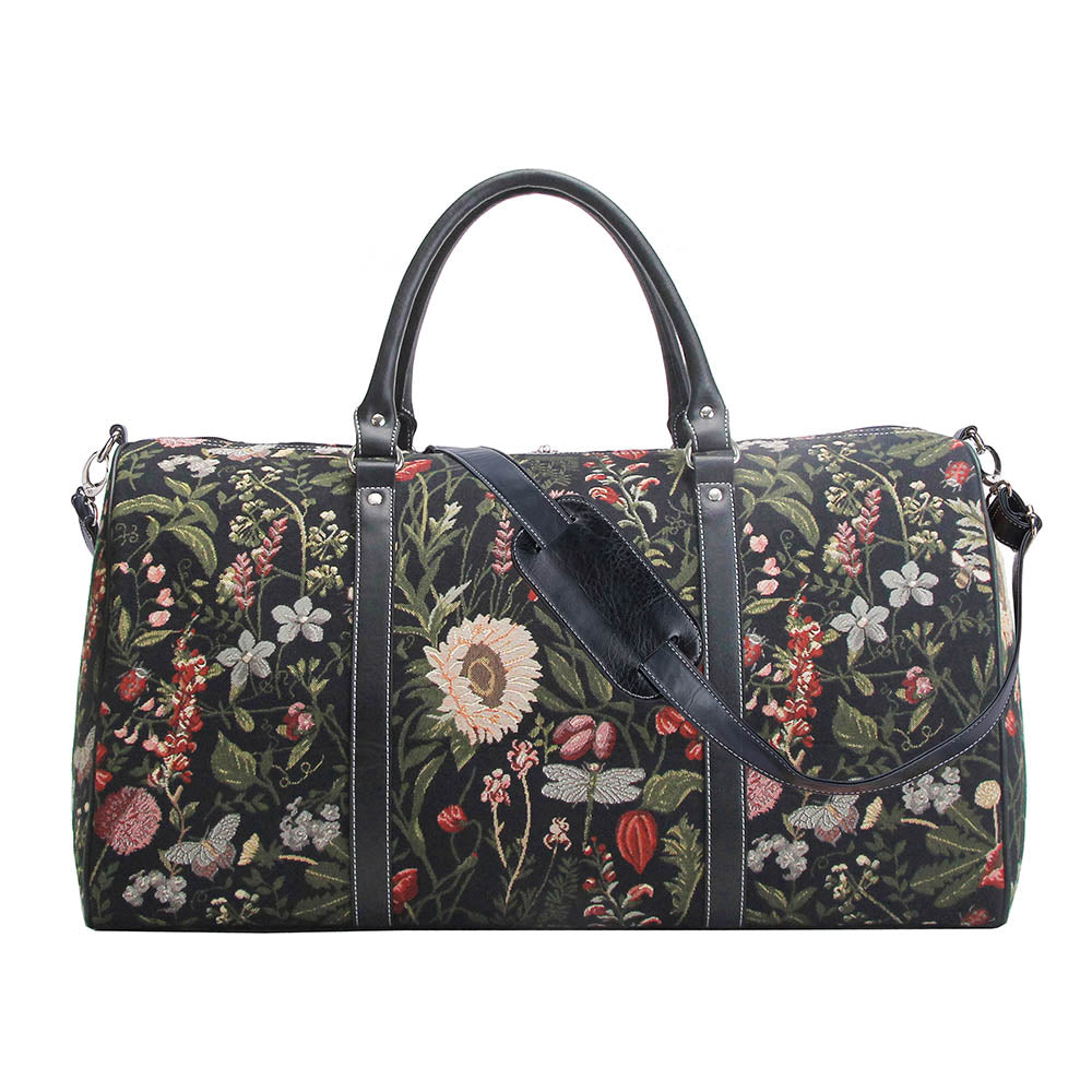 Morning Garden Black - Travel Duffel Bag