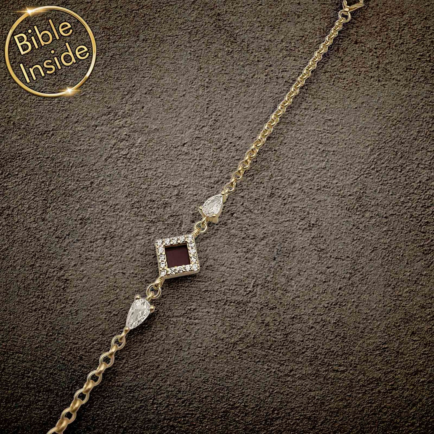 Christian Gift for Her with the Nano Bible - Dewdrop Bracelet-4