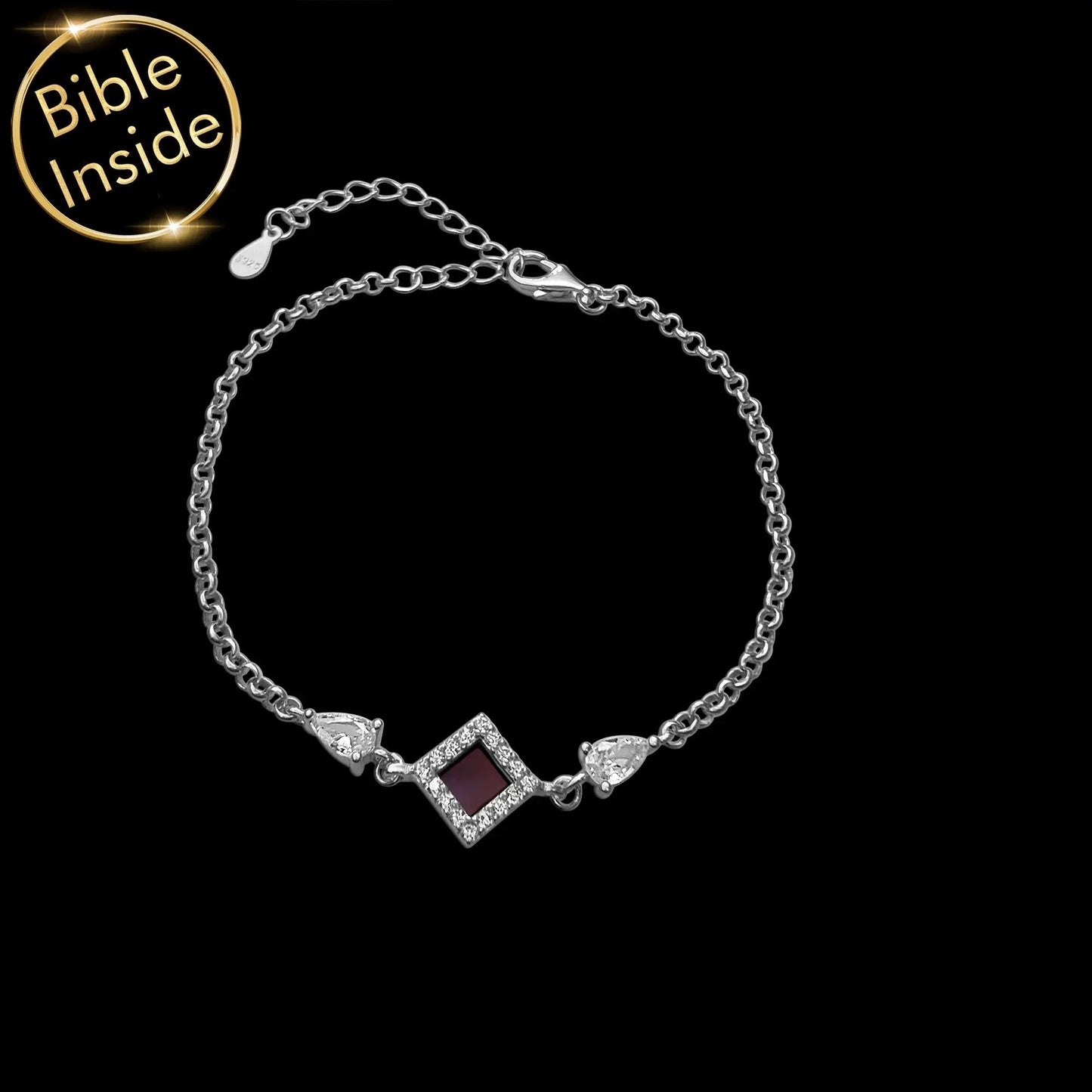 Christian Gift for Her with the Nano Bible - Dewdrop Bracelet-5