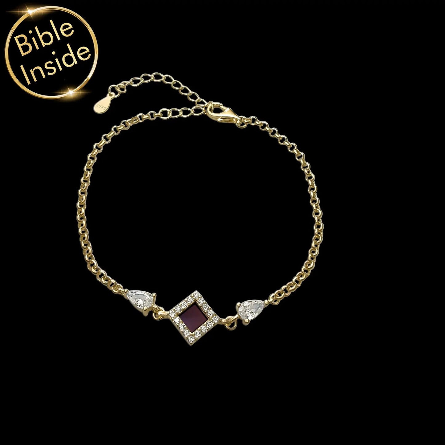 Christian Gift for Her with the Nano Bible - Dewdrop Bracelet-6