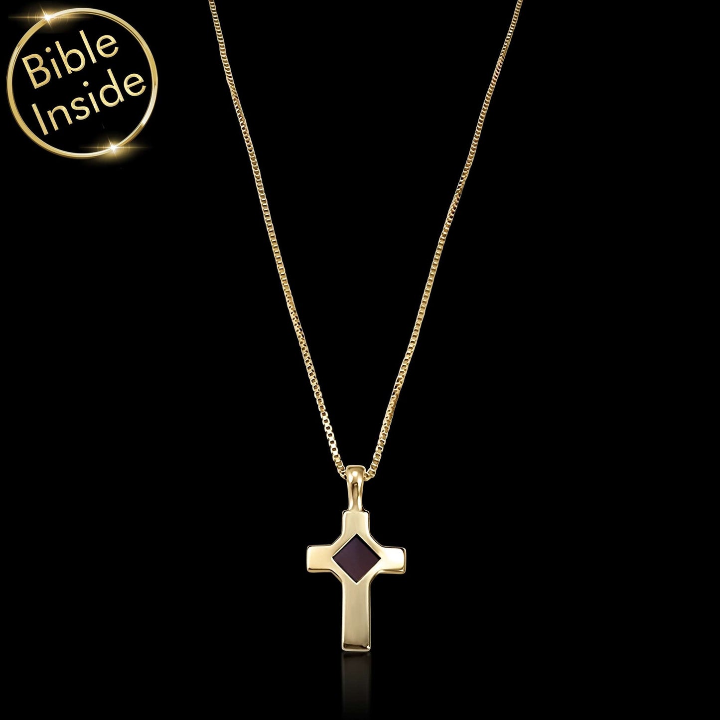 Biblical Necklace With Nano Holy Bible - Whisper Cross Necklace-6