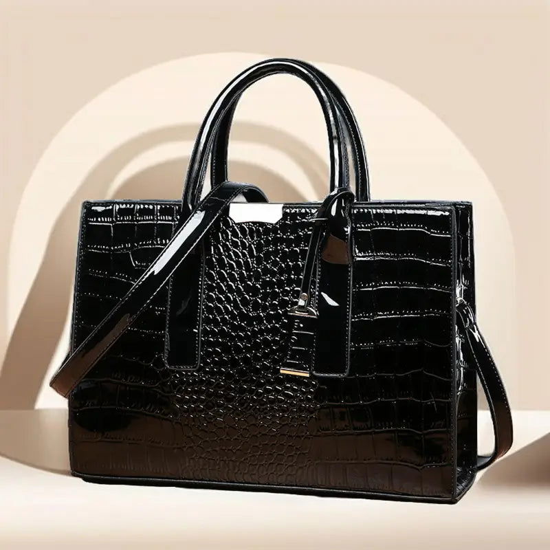 Crocodile Print Women Handbag