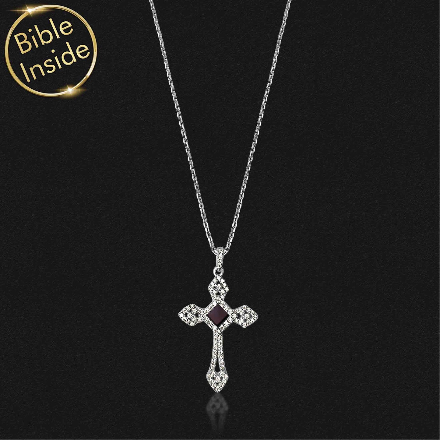 Cross Pendant for Women with Nano Bible - Royal Cross Pendant-5