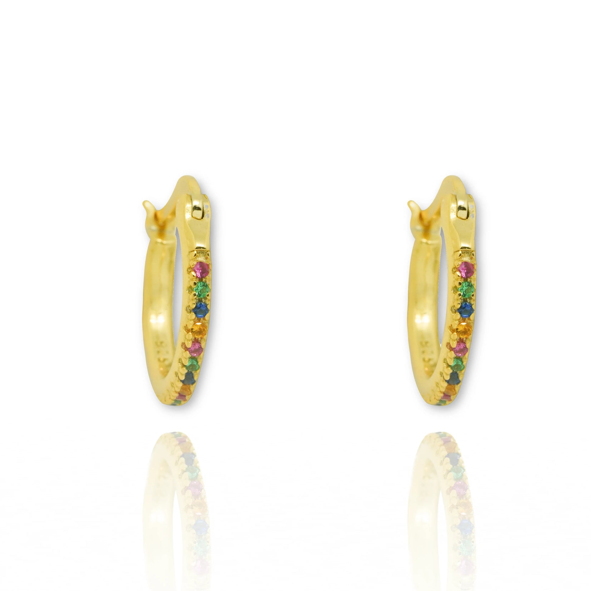 FRIDA RAINBOW HOOPS EARRINGS