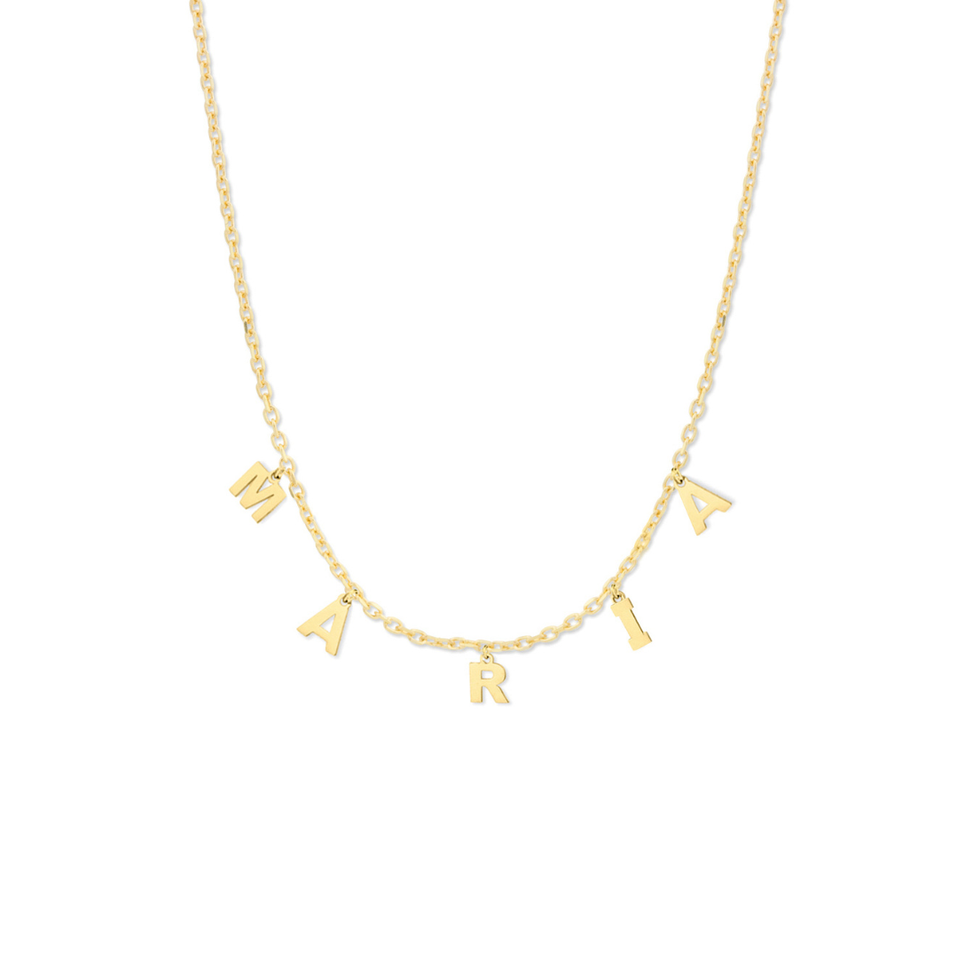 LETTERE name necklace 750 yellow gold-0