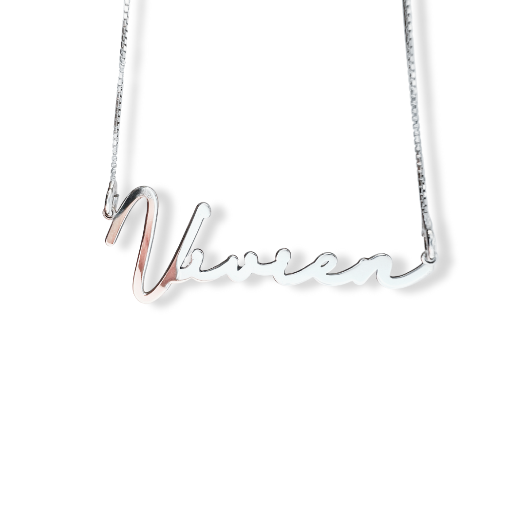 FAMIGLIA name necklace | Sterling silver | customizable-0