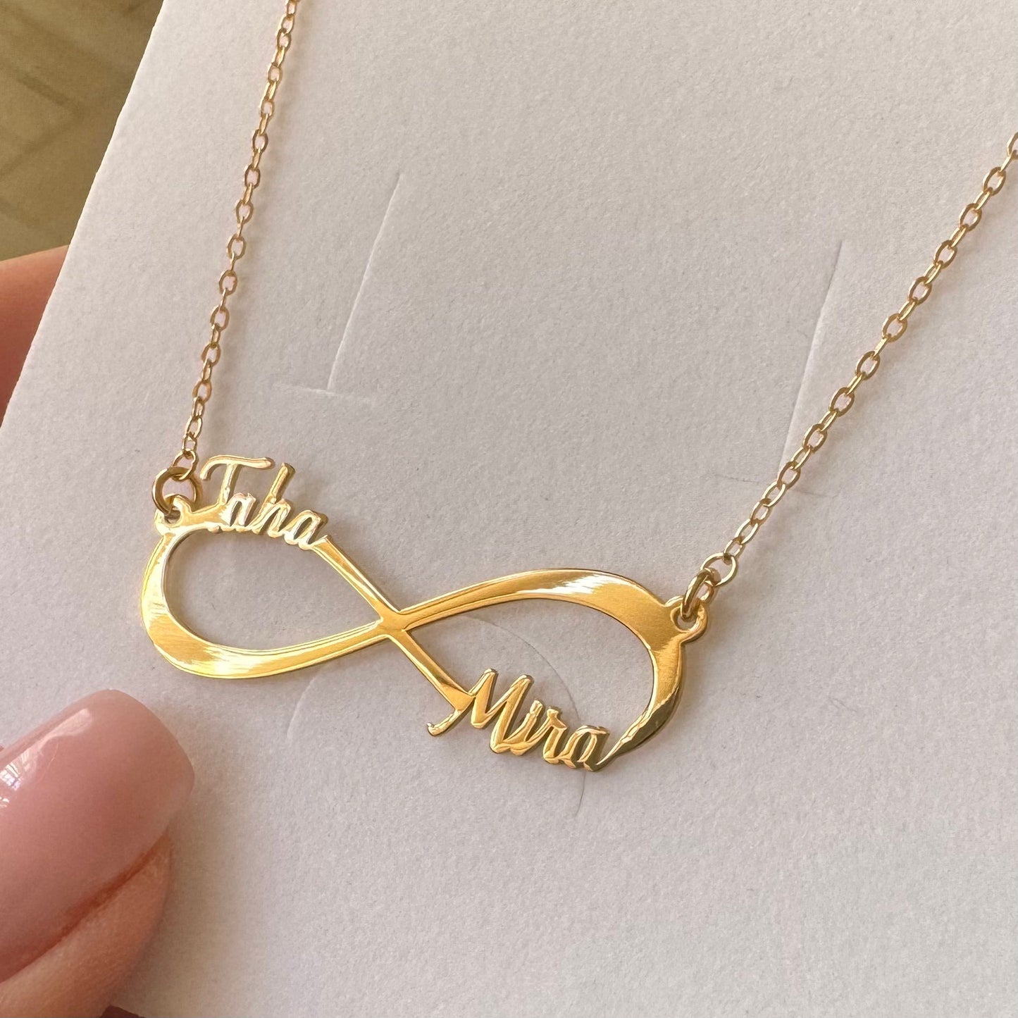 INFINITO name necklace with 2 names-4