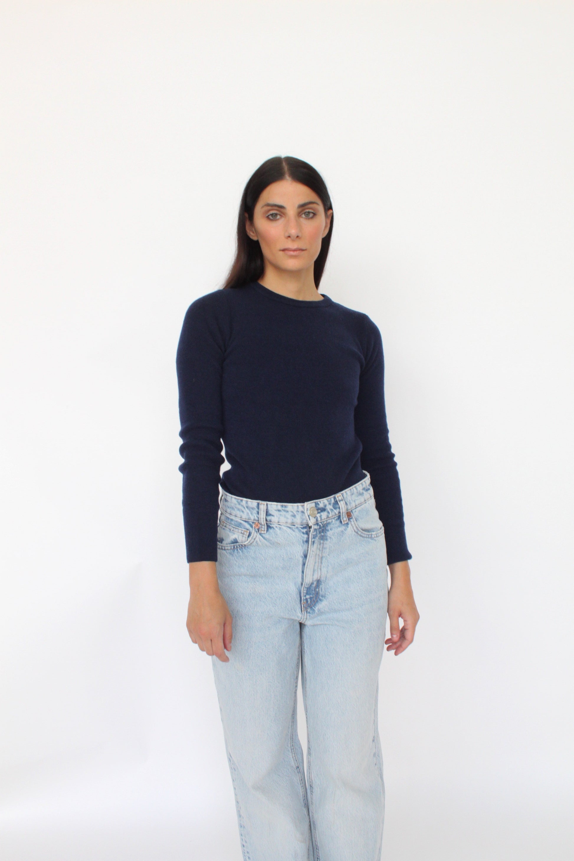 Basic crewneck in Cashmere blend - Aida