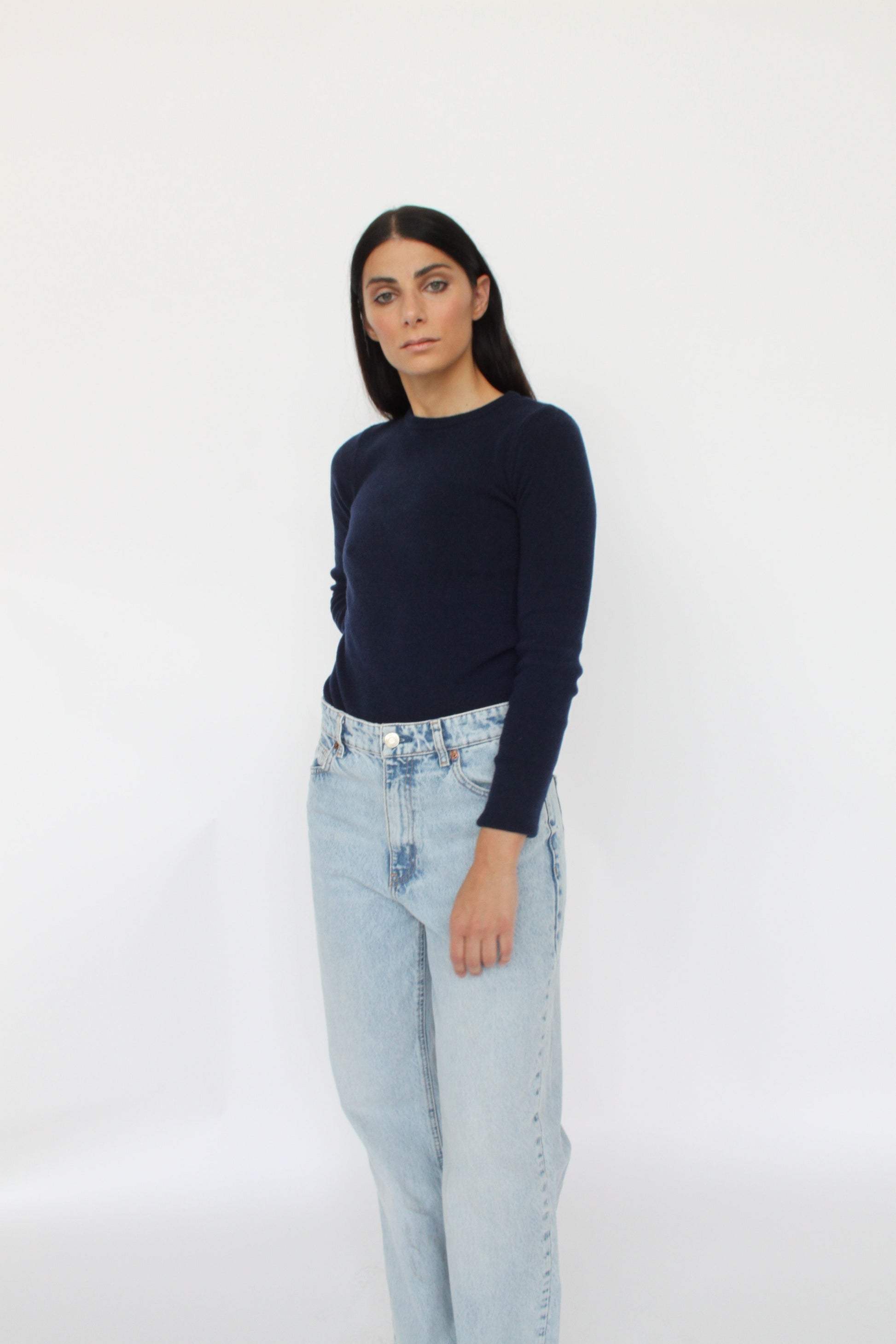 Basic crewneck in Cashmere blend - Aida