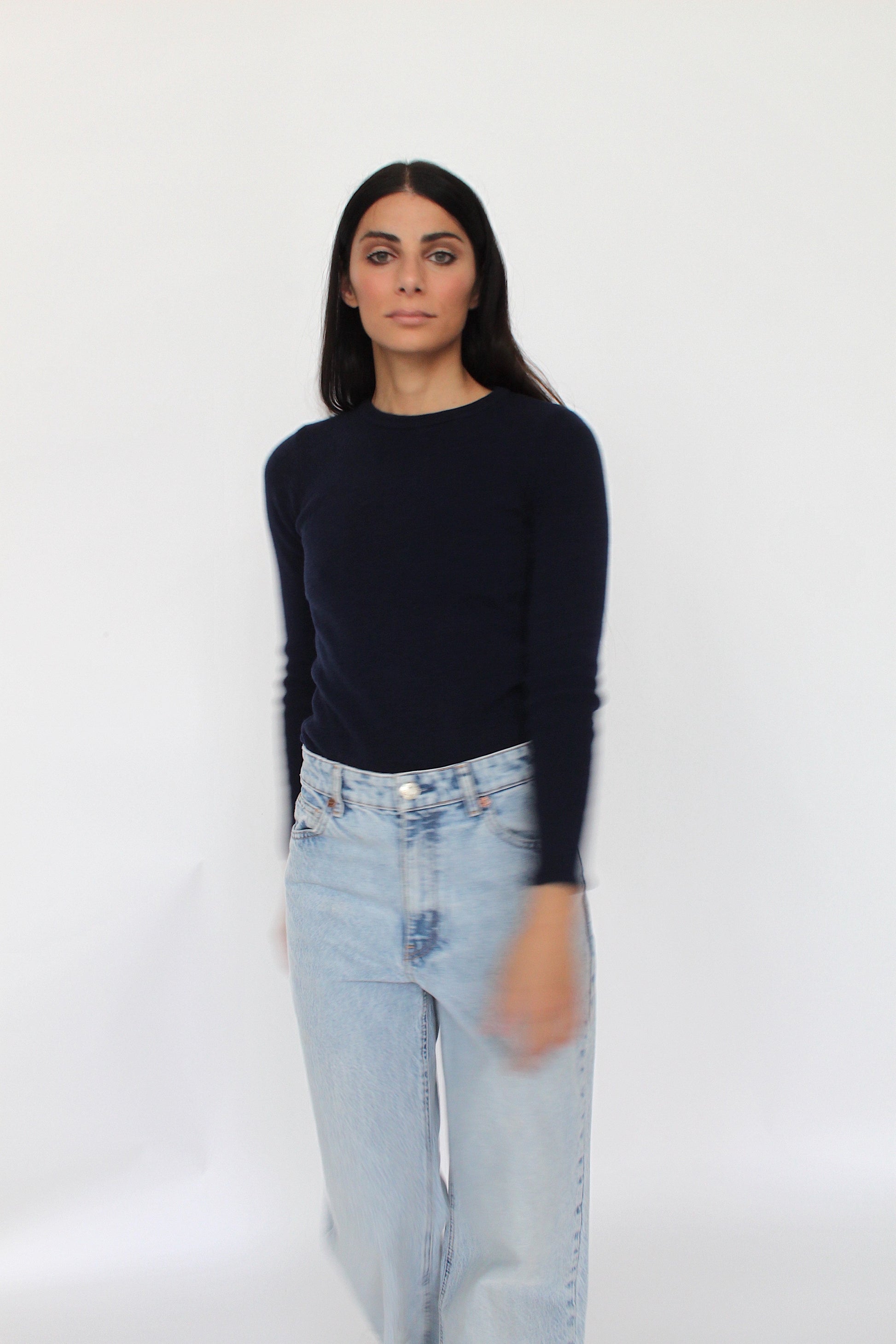 Basic crewneck in Cashmere blend - Aida