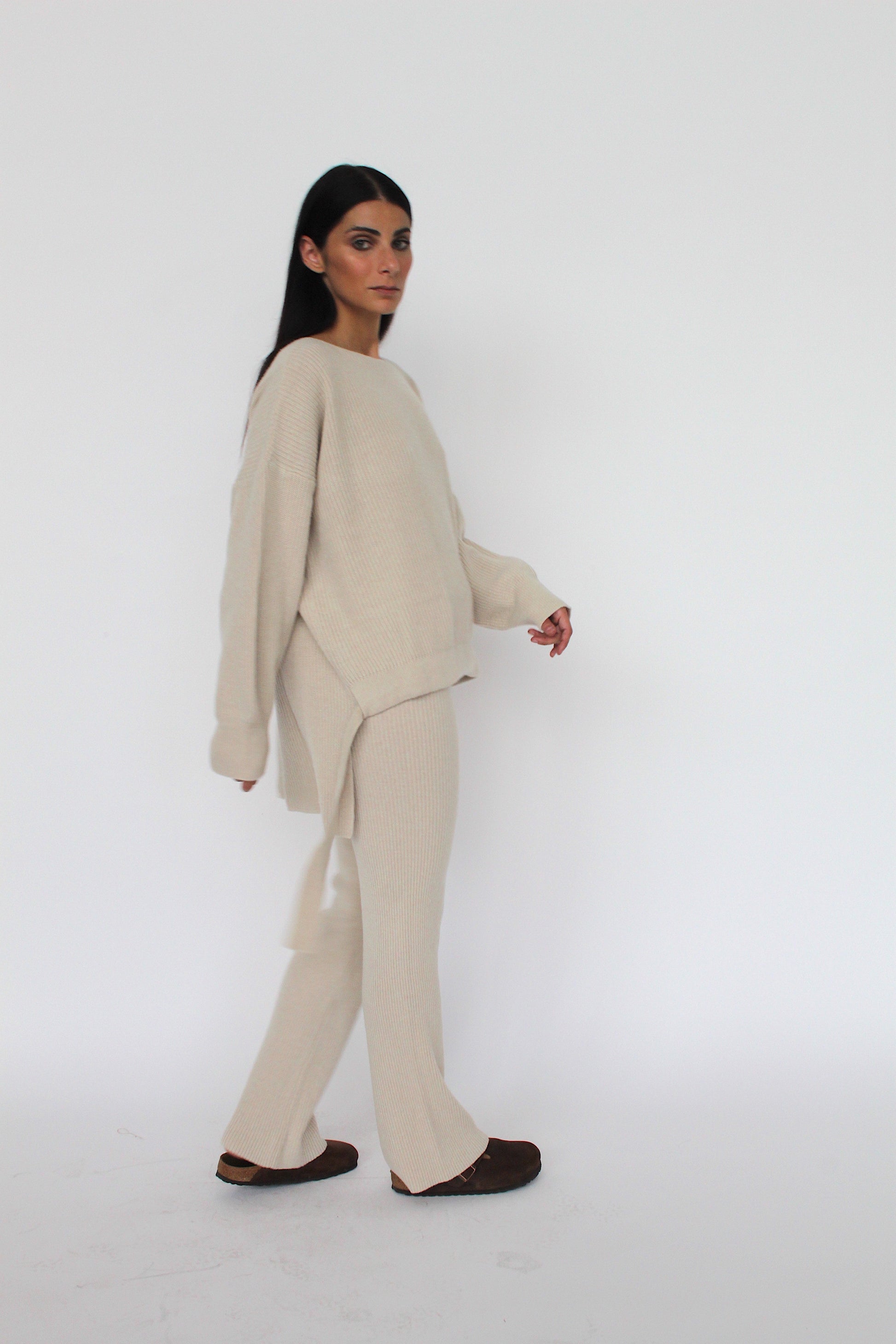 Pantalone in maglia - Cashmere - Angela