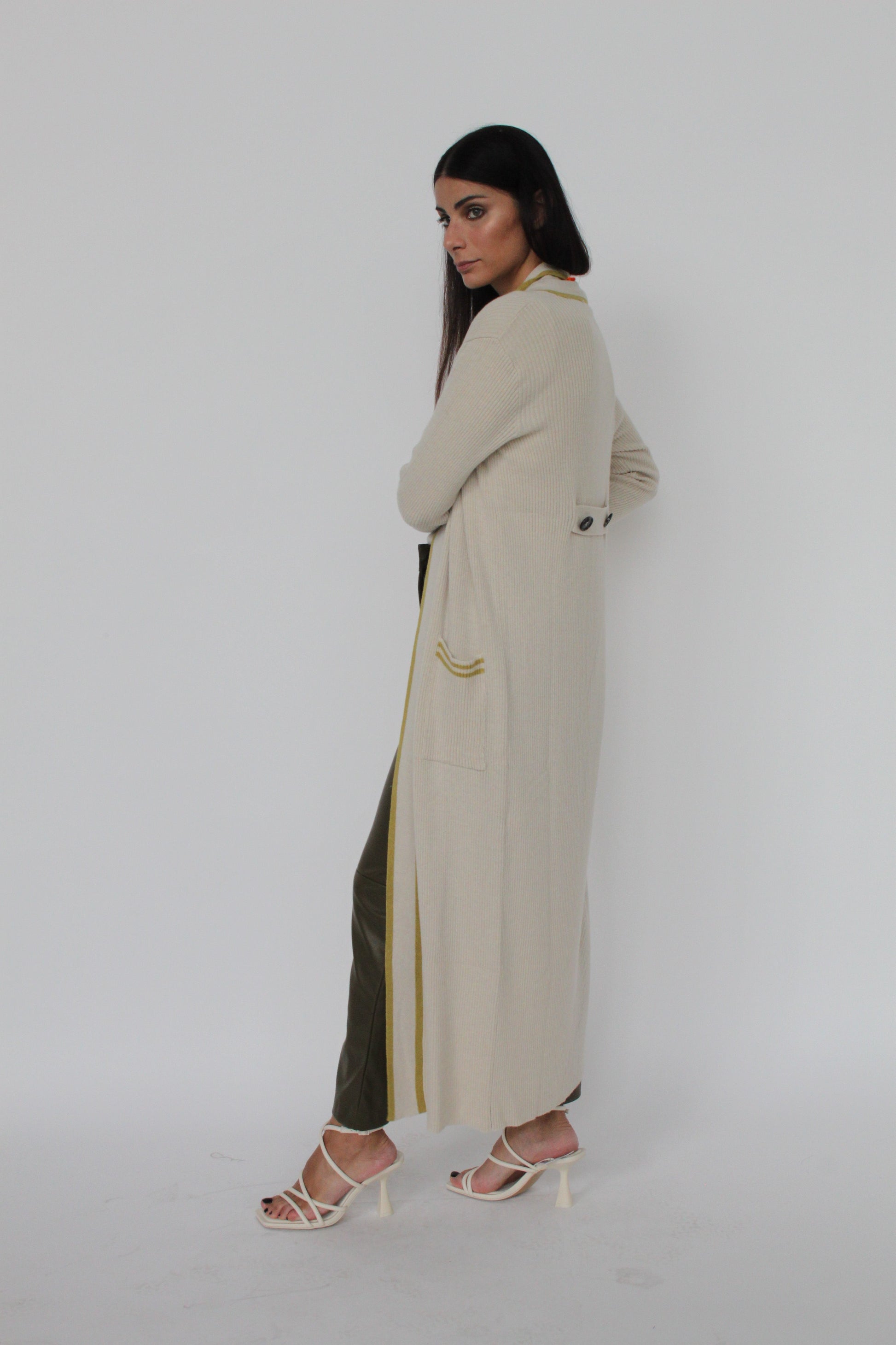 Long cashmere blend cardigan - Alda