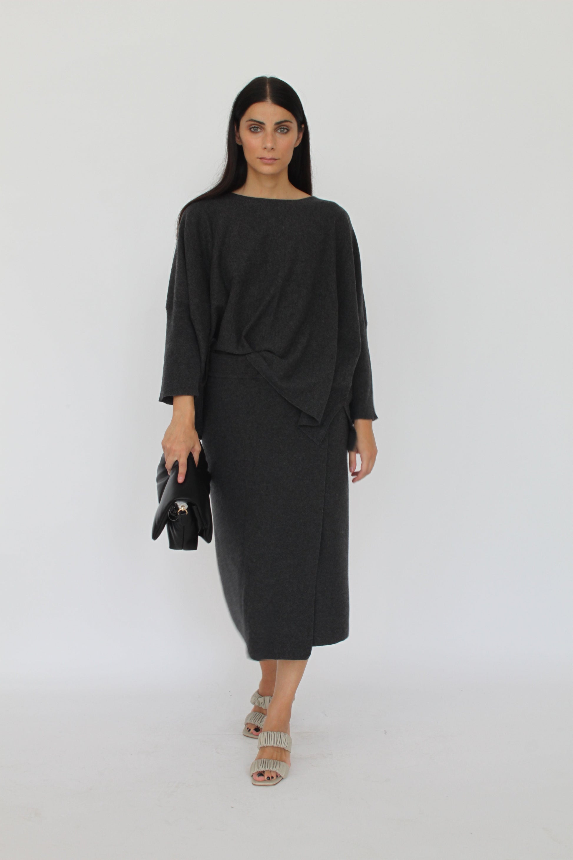 Cashmere blend wrap skirt - Allegra