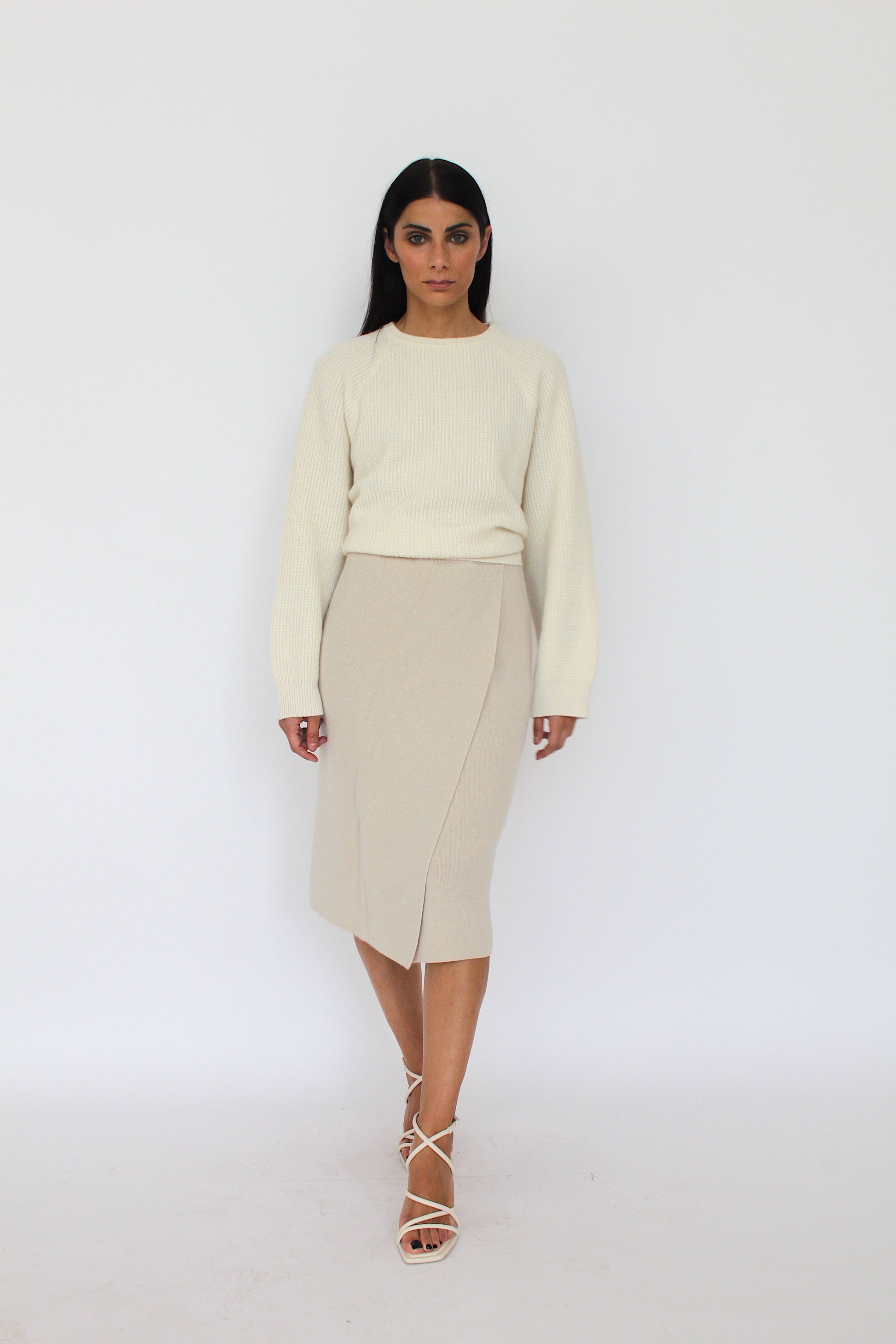 Cashmere blend wrap skirt - Allegra