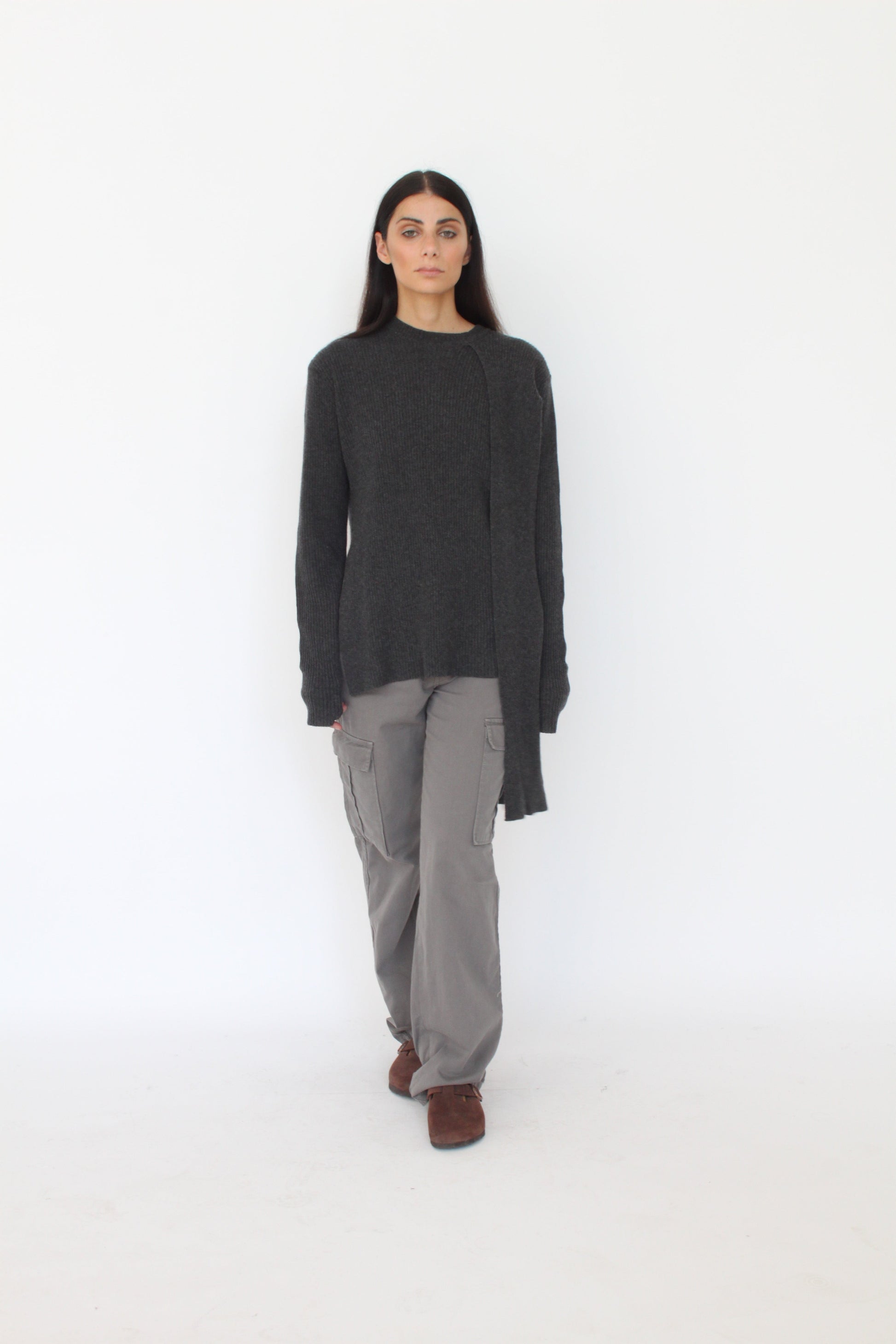 Girocollo con fiocco laterale in misto Cashmere - Antonia