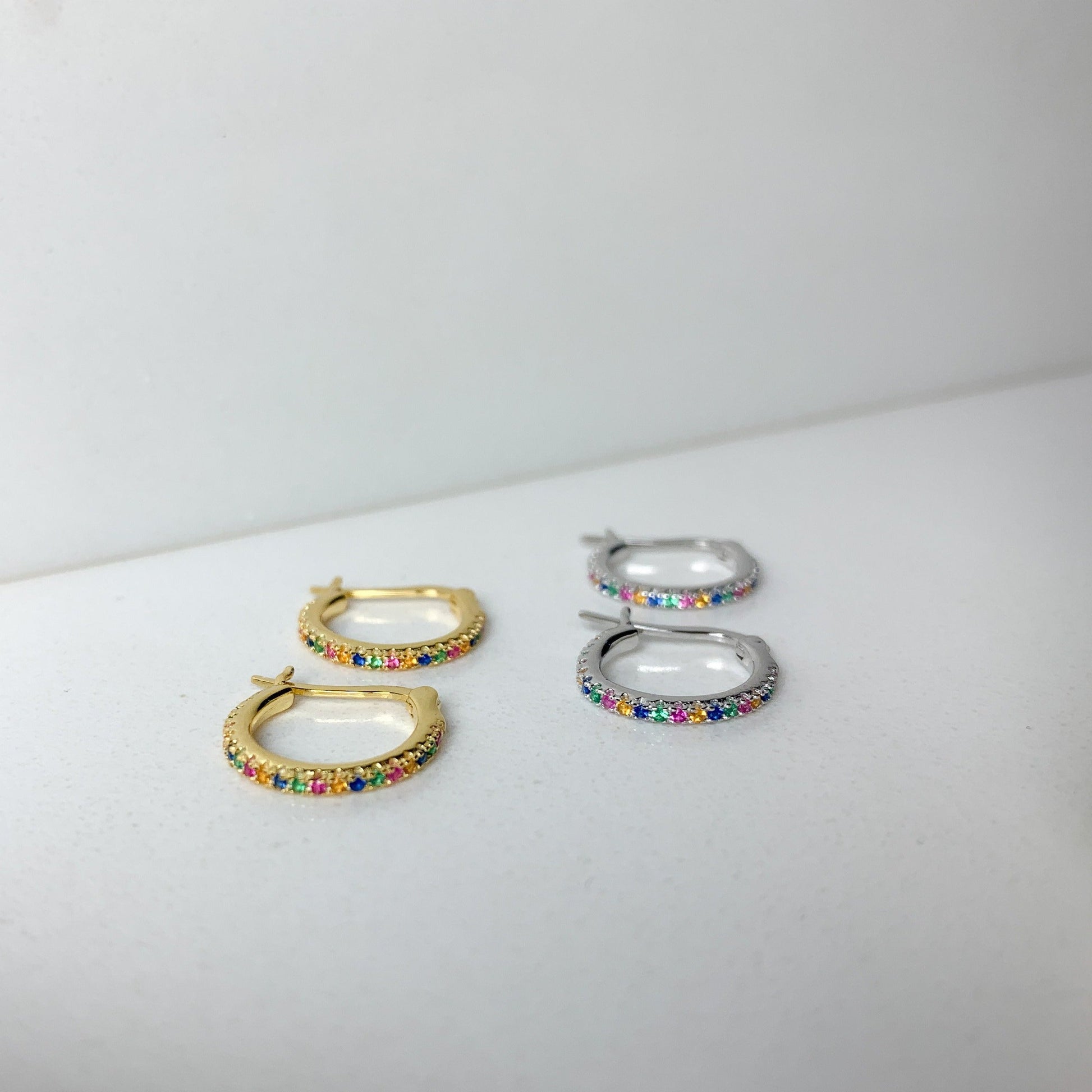 FRIDA RAINBOW HOOPS EARRINGS