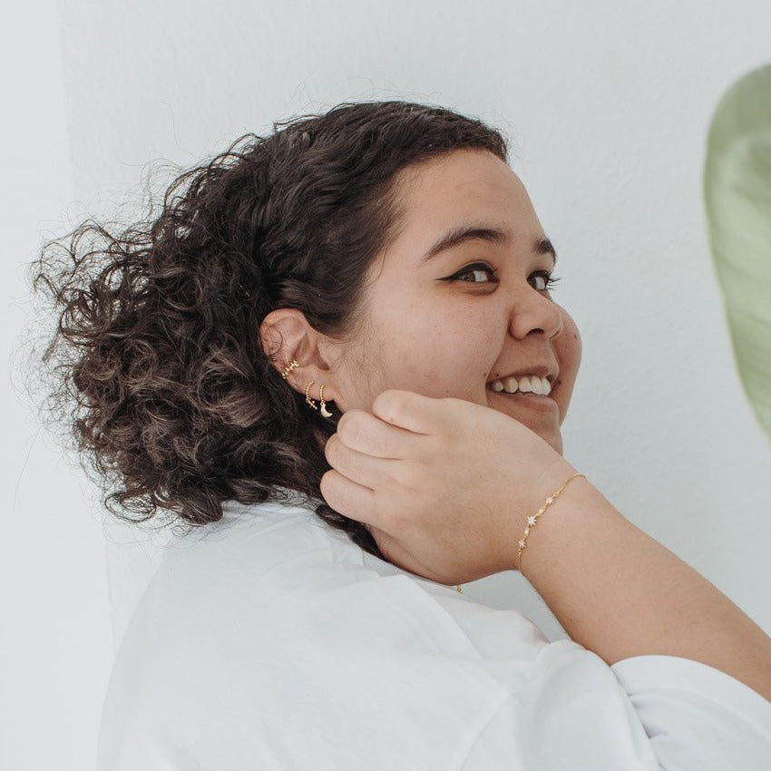 MOON HOOPS EARRINGS