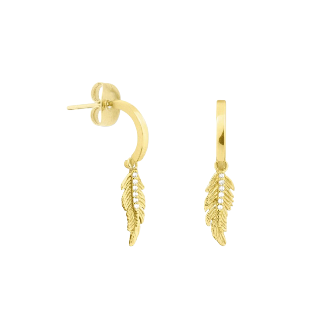 PIUMA earrings | Real gold 375-0