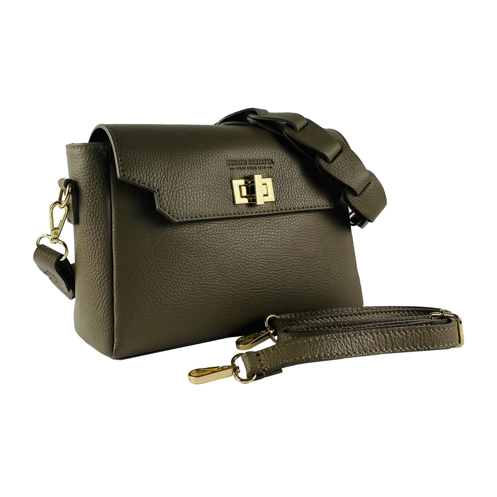 RB1003AQ | Genuine Leather Shoulder Bag Made in Italy