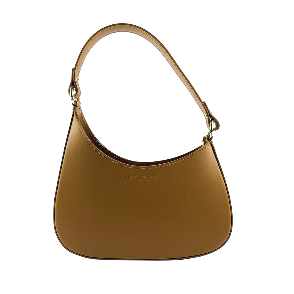 RB1013S | Women's Shoulder Bag and Removable Shoulder Strap in Genuine Leather Made in Italy.