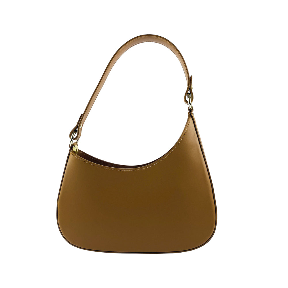 RB1013S | Women's Shoulder Bag and Removable Shoulder Strap in Genuine Leather Made in Italy.