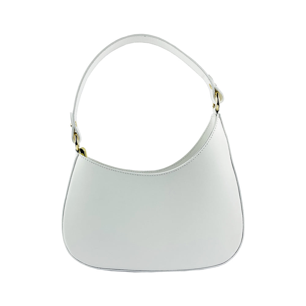 RB1013W | Women's Shoulder Bag and Removable Shoulder Strap in Genuine Leather Made in Italy.