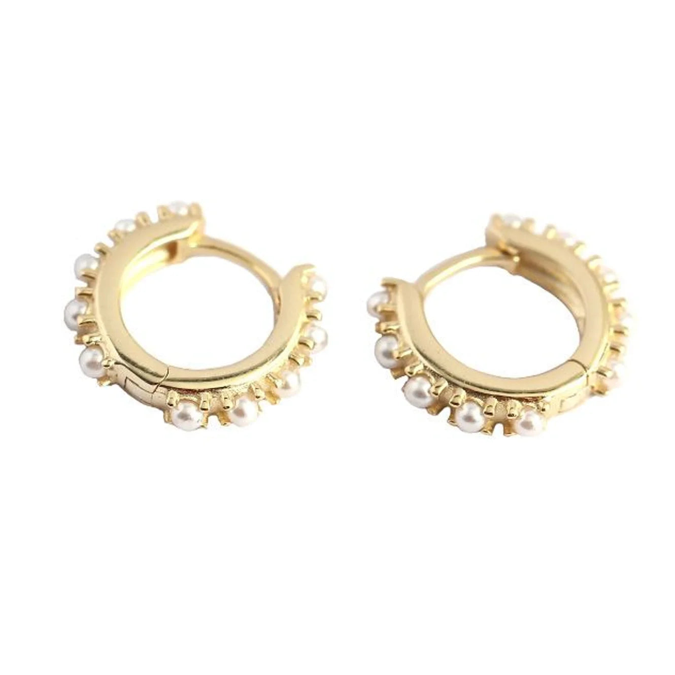 BROOKE PEARL HOOPS EARRINGS