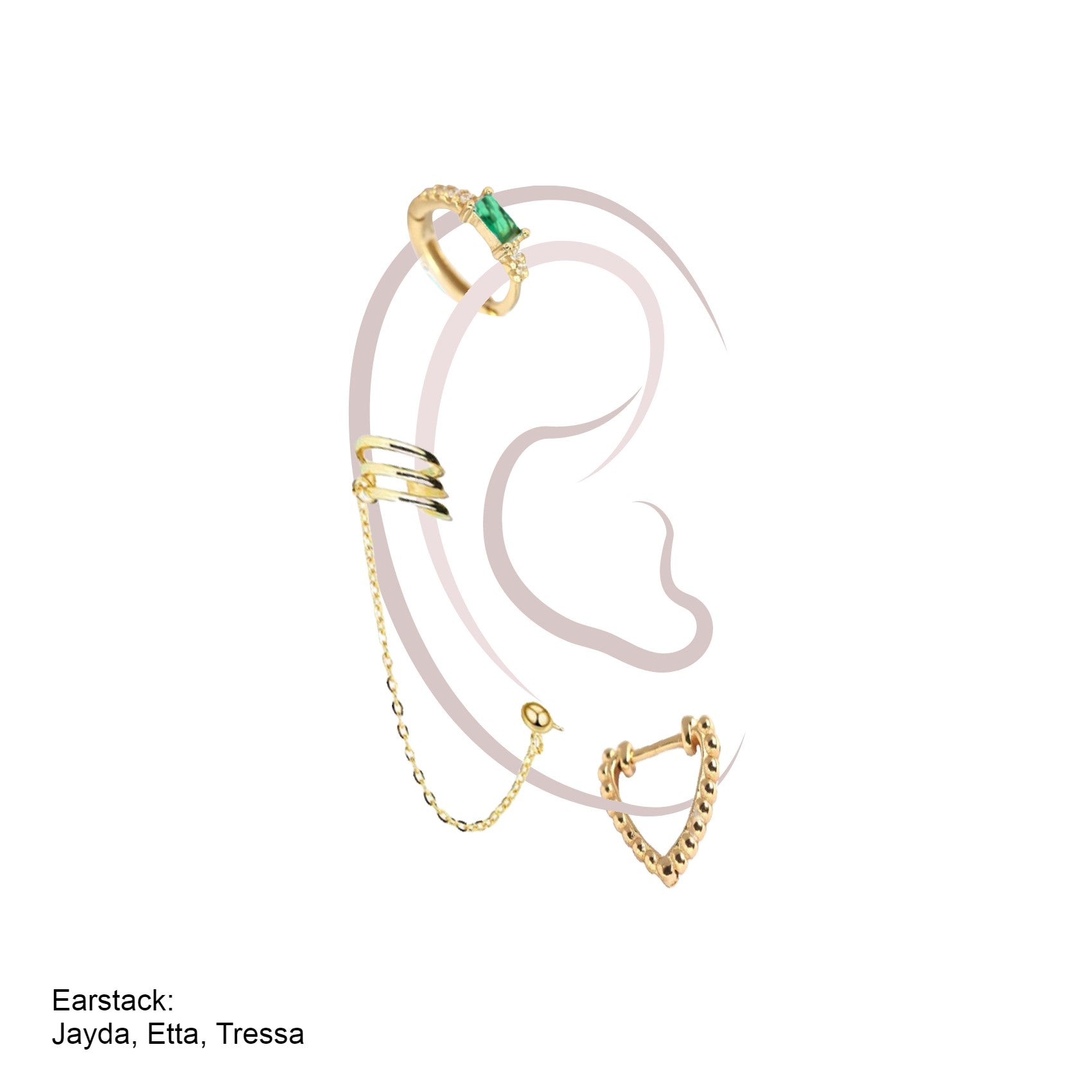 TRESSA HOOPS ORECCHINI