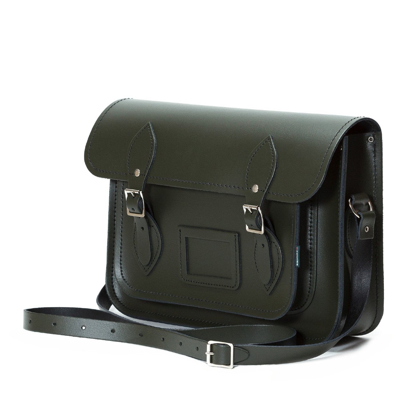 Handmade Leather Satchel - Ivy Green-2