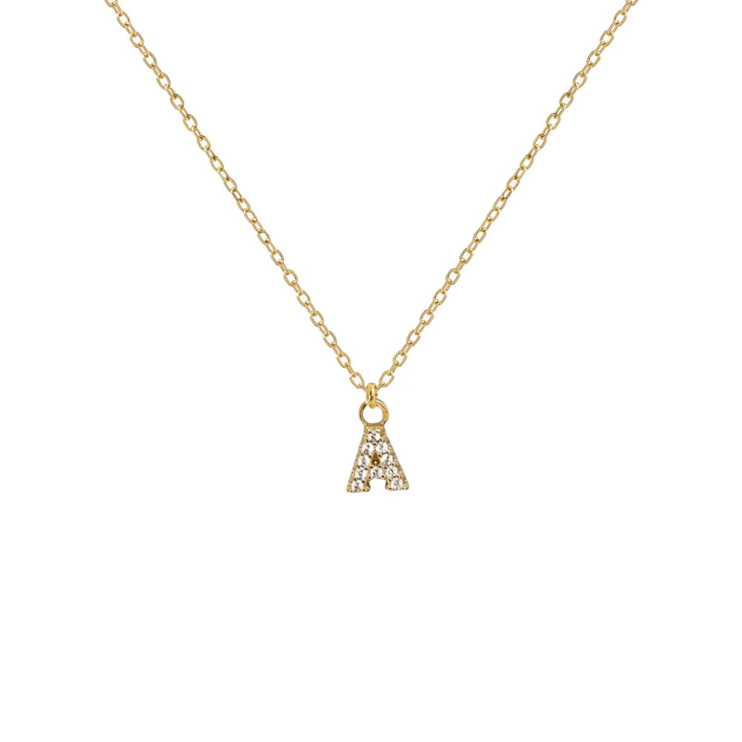 INITIAL NECKLACE with LETTER CHARM-0