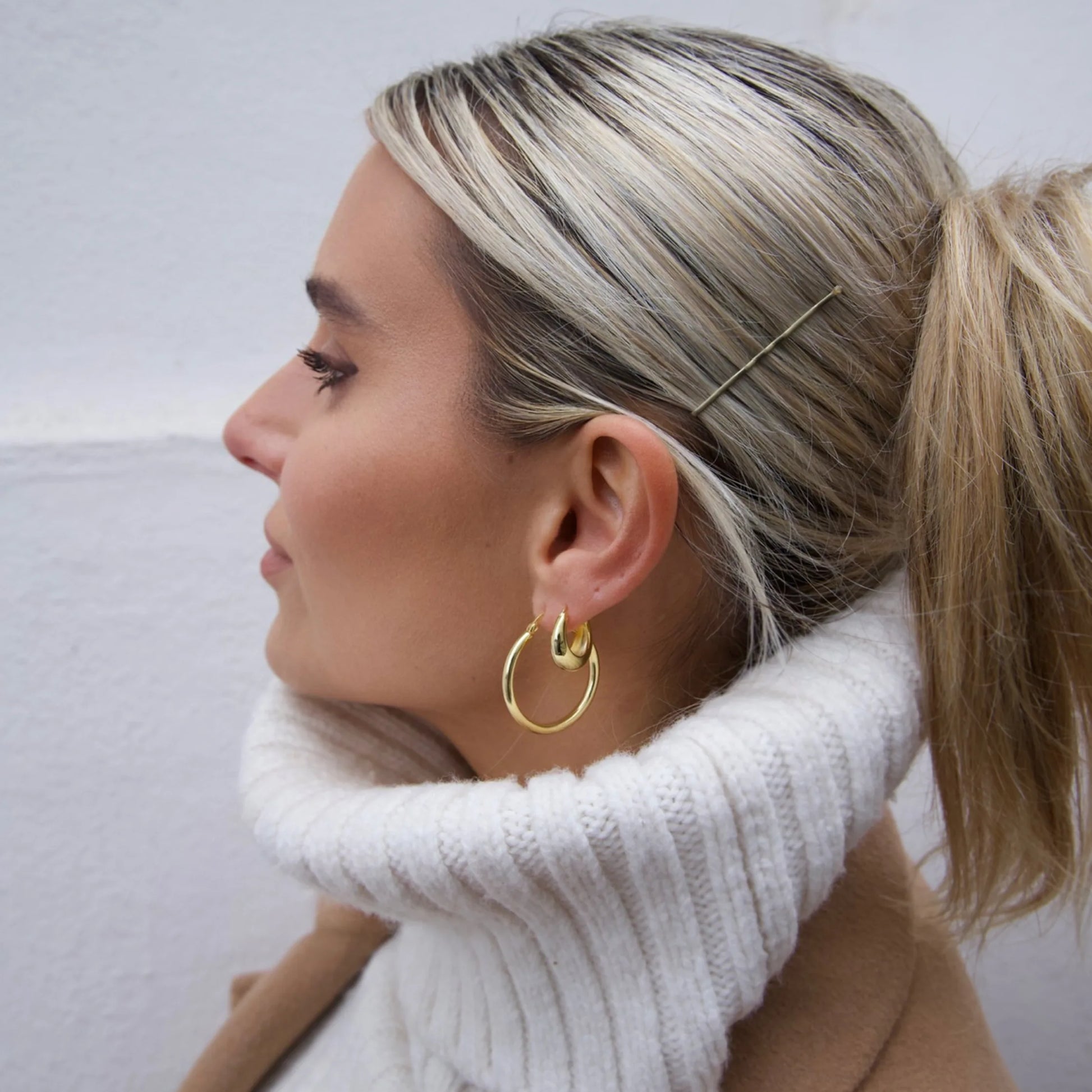 ANNA CHUNKY HOOPS EARRINGS