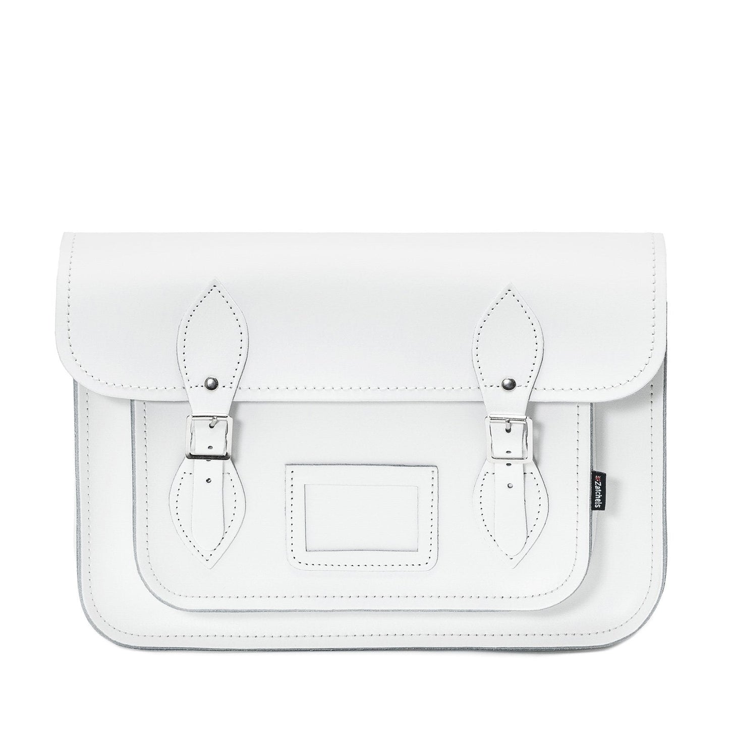 Handmade Leather Satchel - White-0