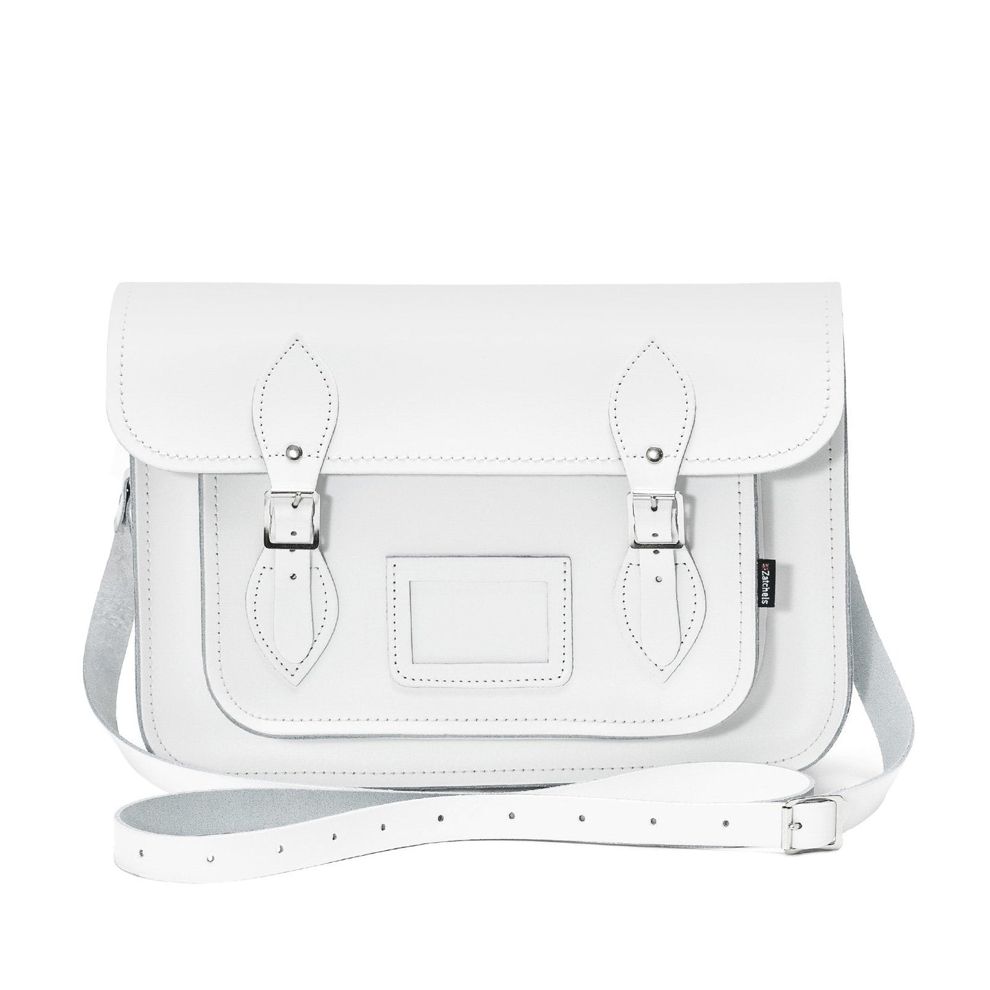 Handmade Leather Satchel - White-1